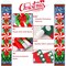 Christmas Door Banner Christmas Candy Decorations Peppermint Porch Sign Banner(red and white)70.8"L x 11.81"W